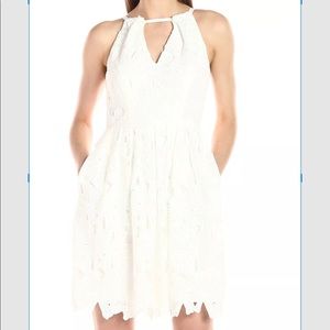 Cecilia lace A line white occasion halter dress